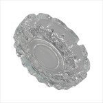 Round ashtray, made of glass, Vidrex, 11.7 cm, transparent color